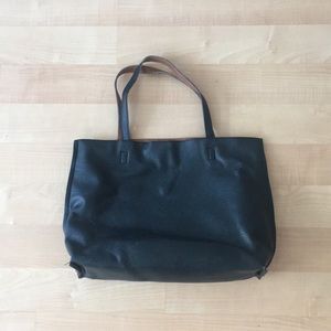 Nordstrom reversible black tote bag